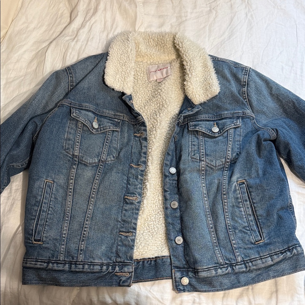 Lucky Brand Cream Sherpa Jacket